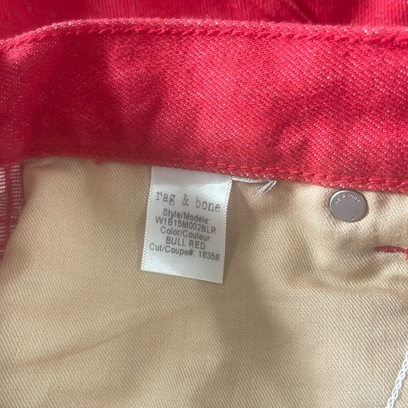 RAG & BONE Raw Hem Red Denim Skirt 29 - Picture 11 of 12